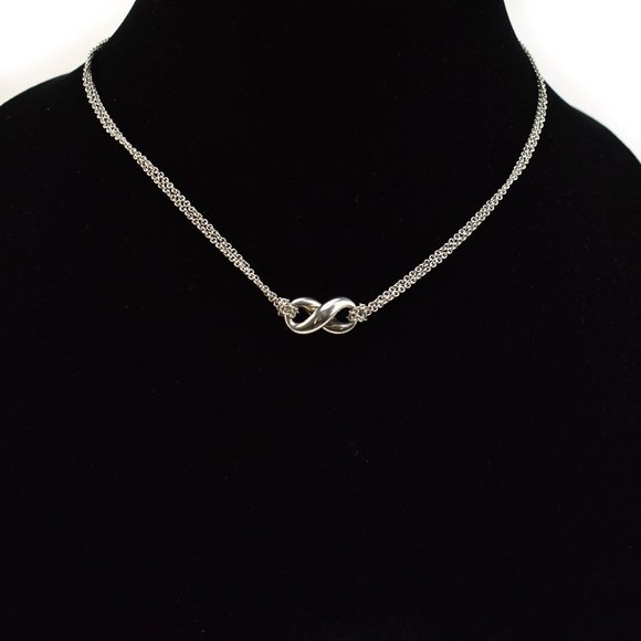 TIFFANY & CO: Sterling Silver "Infinity" Necklace - Picture 2 of 6
